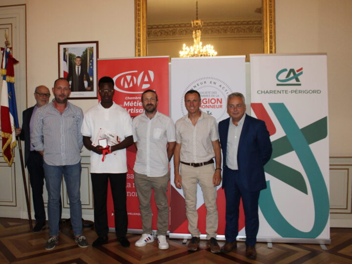 Un apprenti du Centre Nouvel Horizon reçoit le prix d’honneur de la Légion d’Honneur des apprentis de Charente